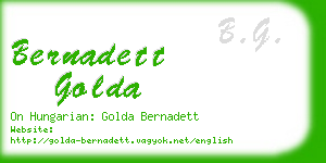 bernadett golda business card